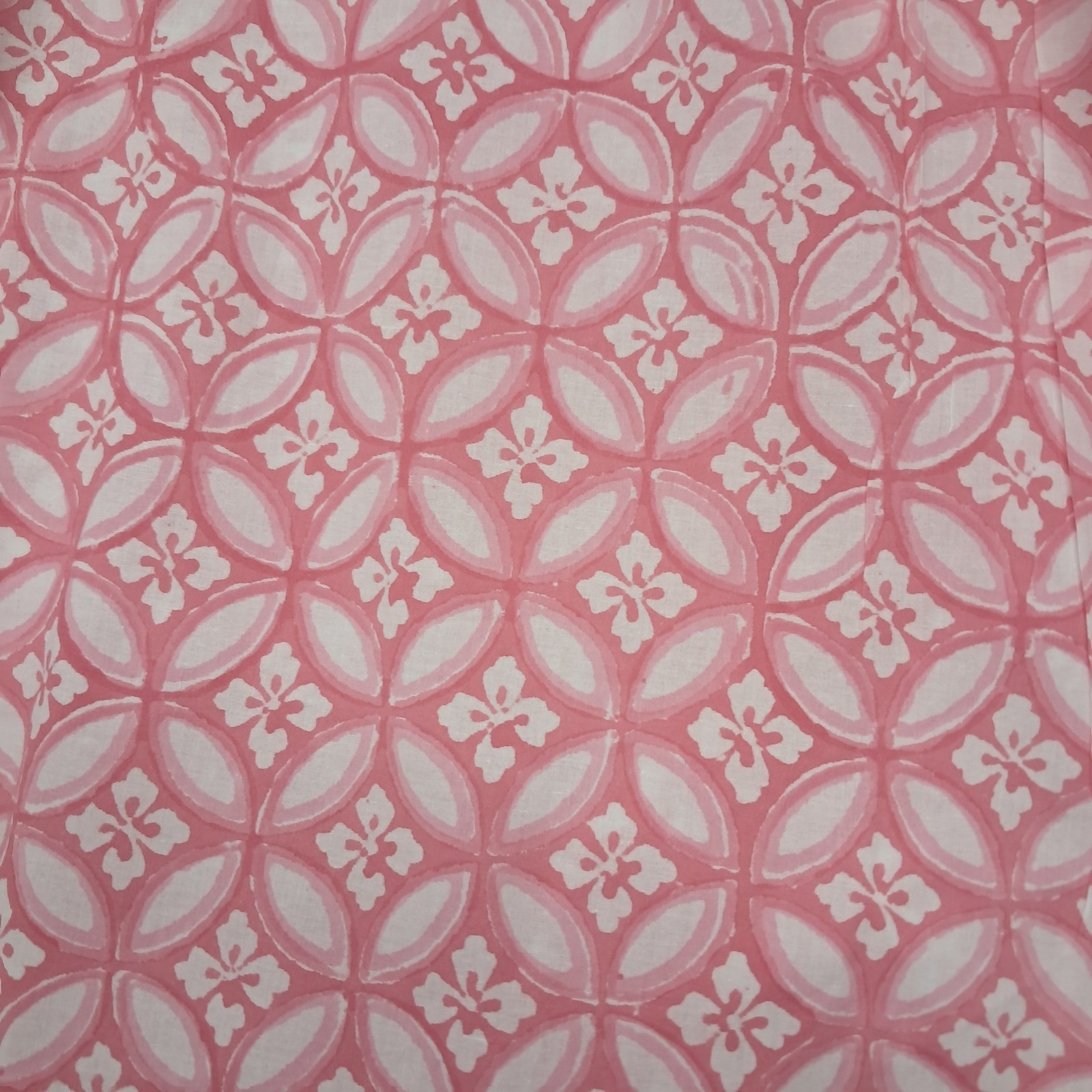 Pax Philomena Button Up Shirt Womens Xxl Pink Block Print Coastal Vacation — image 8 of 8